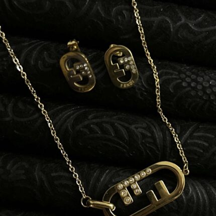 Splurge Accesorio Premium Quality Gold Plated Fendi Set, Splurge Accesorio, Premium Quality Gold Plated Fendi Set, Jewelry, Fendi Set, Fashion Accessories, Women's Jewelry, Splurge Accesorio, Gold Plated Set, Elegant Jewelry, Stylish Set, Versatile Accessories, Minimalist Jewelry, Rs 2299